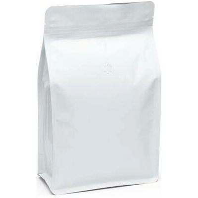 Sáček s plochým dnem | bílý mat | ZIP | ventil obsah 100g (110 x 185 + 55 mm)