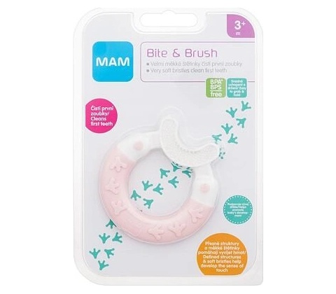 Mam Bite & Brush Teether Pink