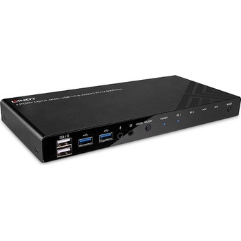 Lindy KVM суич с 4 HDMI 4K60 порта, USB 3.0 и аудио, Lindy 39313 (39313)
