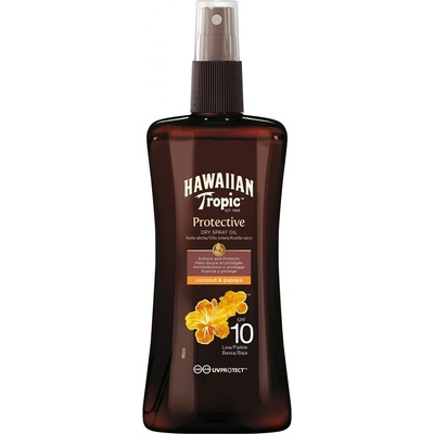Hawaiian Tropic Protective vodeodolný ochranný suchý olej na opaľovanie SPF10 200 ml