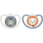Nuk Силиконови залъгалки NUK Perfect Match - Air Night, 6-18 м, 2 броя, лъв (10176346) - baby