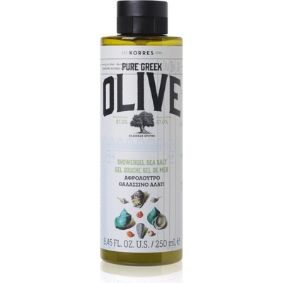 KORRES Pure Greek Olive & Sea Salt освежаващ душ гел 250ml