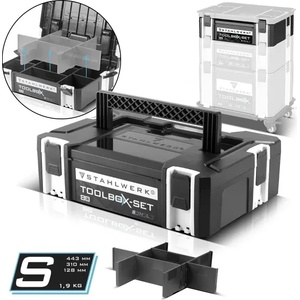 STAHLWERK Кутия за инструменти STAHLWERK Toolbox S с вътрешно отделение (4985)