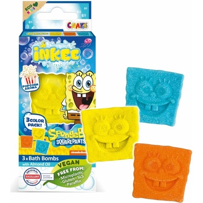 Craze INKEE SpongeBob bomba do kúpeľa pre deti 3x15 g