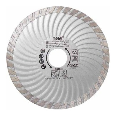 Diamantový kotouč TURBO 125x22,2mm - Magg DKT125