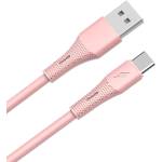 AVAX cb3303 18w силиконов кабел за бързо зареждане от usb-a към usb-c, 1, 5 м, розов avax_cb3303 (avax_cb3303)