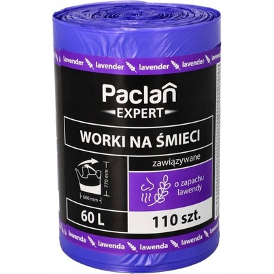 Paclan Odpadkové pytle 60 l 9 µm levandulová vůně 110 ks