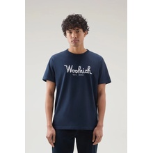 Woolrich EMBROIDERED LOGO T-SHIRT MELTON BLUE