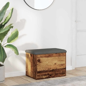vidaXL Пейка за съхранение Старо дърво 62x42x45 cm Инженерна дървесина (857615)