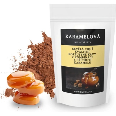 Haniell Rozpustná káva Karamel sladká jemná a neodolatelně voňavá 25 g