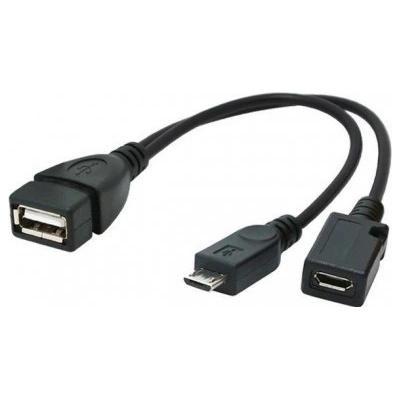 Gembird A-OTG-AFBM-04 USB OTG AF to micro BM + micro BF, 0,15m