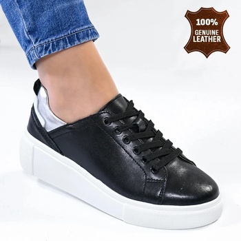 Обувки естествена кожа W186074 Black