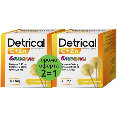 Naturprodukt Detrical C+Zn Комплект - Близалки, 2 х 12 броя, Naturprodukt