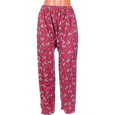 Макси поларен панталон-пижама в червено със сърца