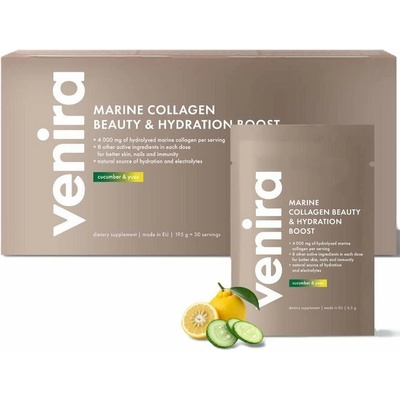 VENIRA Beauty hydratačný kolagénový drink morský kolagén, uhorka a yuzu 30× 6,5 g 195 g