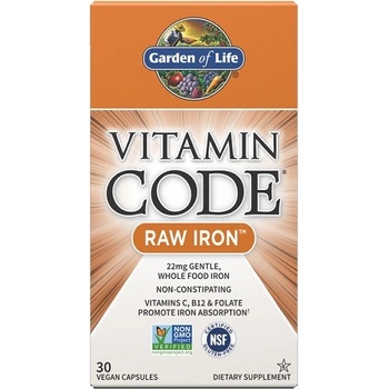 Image 1 of Garden of Life Vitamin Code RAW Iron, 30 Veg Capsules