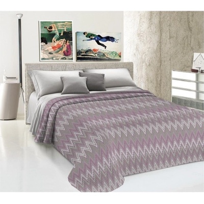 Piquet Prikrývka Spinato ružová Modrá 260x280