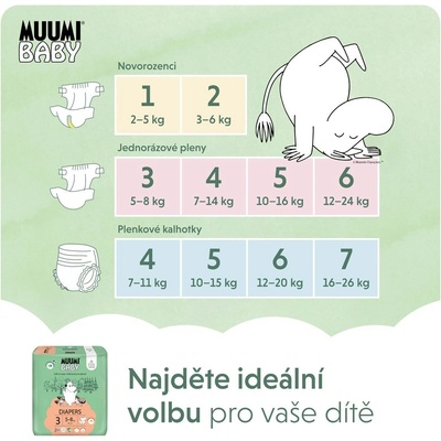 Muumi Baby Midi 5-8 kg 50 ks