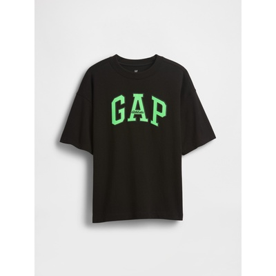 GAP Детска oversize тениска Heavyweight Athletic Logo GAP GAP | Cheren | Момчешки | 104/110