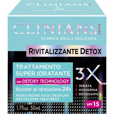 Clinians-Detox Rivitalizzante Moisturing Face Cream SPF 15 50 ml