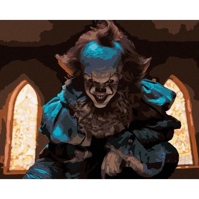 Zuty Malování Podle Čísel Pennywise V Kostele To 40 x 50 Cm Plátno 8596530238881