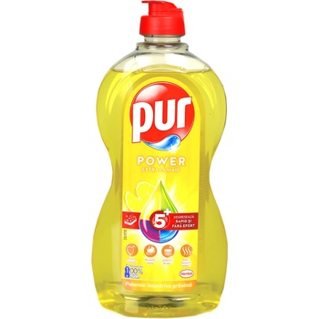 Pur Power prostriedok na ručné umývanie riadu Lemon 450 ml