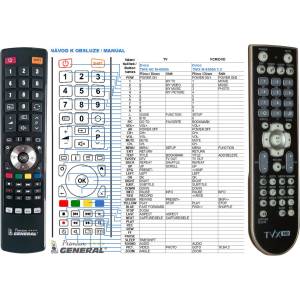 GENERAL DVICO TWIX HD M-6500A - съвместимо дистанционно управление на марката General (TWIX HD M-6500A) Дистанционно