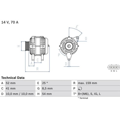 BOSCH 0 986 040 471 generátor (0986040471)