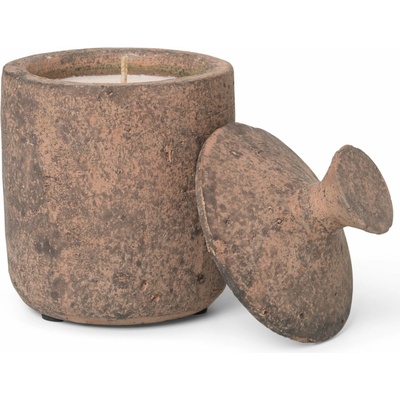Vonná sviečka URA BURNED SIENNA 13 cm, hnedá, kamenina, ferm LIVING