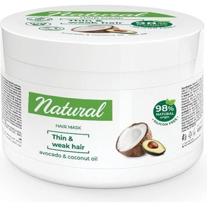 Aroma Natural Маска за тънка и слаба коса, авокадо и кокос, 450 ml - baby