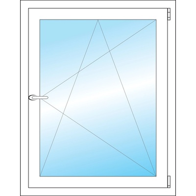 OKNA HNED Plastové okno 77x97 cm bílé otevíravé a sklopné pravé – Zbozi.Blesk.cz