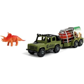 Wiky Авто с винтове с ремарке и динозавър 34 см