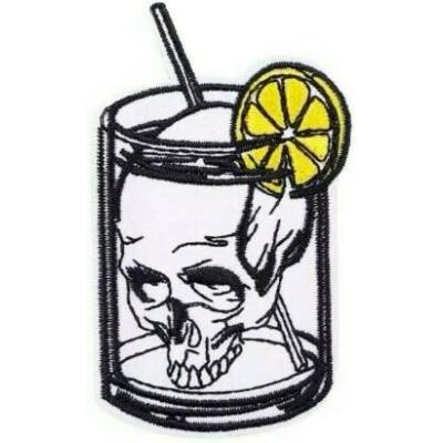 Nášivka lebka Rocka Skull Drink Lemon