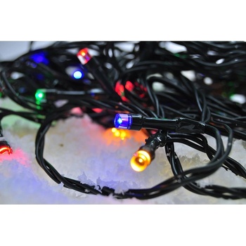 Solight LED vonkajšia vánočná reťaz 50 LED 50m prívod 3m 8 funkcií časovač IP44 viacfarebný
