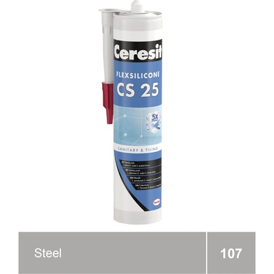 Ceresit CS 25 sanitární silikon 280 g steel