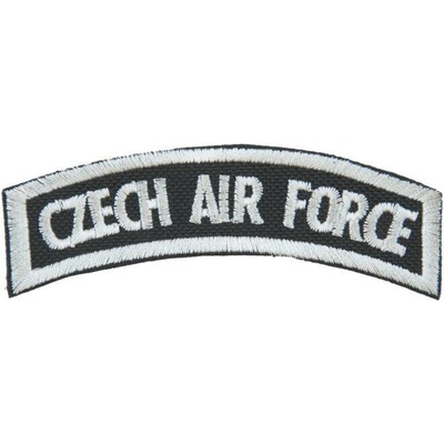 Nášivka: CZECH AIR FORCE [oblouková] [bsz] černá | bílá