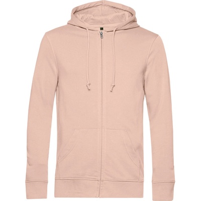 B&C mikina Inspire Zipped Hood s kapucí a zipem, pánská COT01U35Bx5300-soft rose
