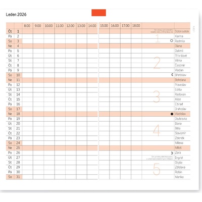 Formulář Diář A5 2026 sešit – Zboží Dáma