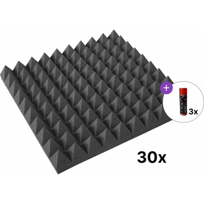 Mega Acoustic PA-PMP-5 50x50x5 SET 2 Dark Grey Absorpčný penový panel