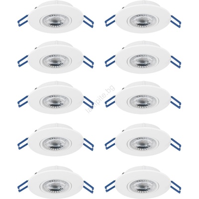 EGLO 300187 - Комплект от 10 вградени LED осветителни тела GEDREZ LED/4, 9W/230V, Ø 9 см, бели (EG300187)