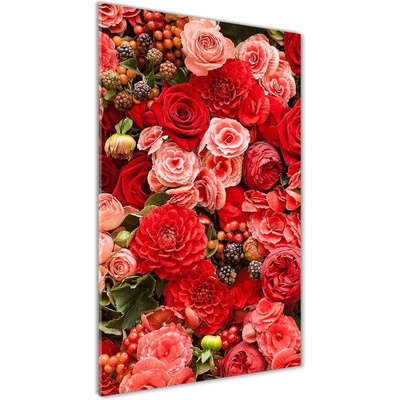 Vertikálny foto obraz fotografie na skle Kytice kvetov 50x100 cm