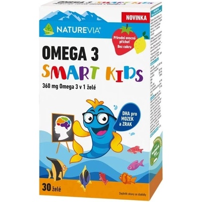 NatureVia Omega 3 Smart Kids 30 želé