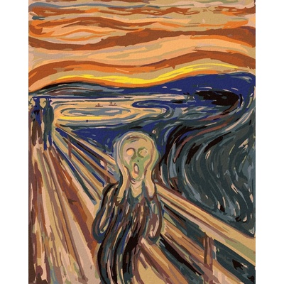 zuty Malování Podle Čísel Výkřik E. Munch 40 x 50 Cm Plátno Rám