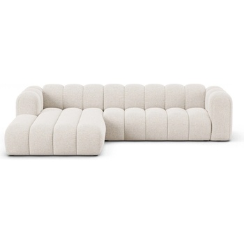 Micadoni Кремав шенилов ъглов диван (ляв ъгъл) Lupine - Micadoni (MIC_LC_L_214_F1_LUPINE1)