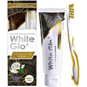 White Glo Coconut Oil избелваща паста с четка за зъби 120 мл