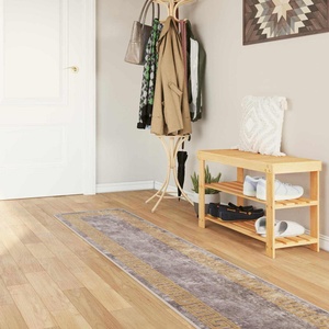 vidaXL Каса за килим MARSA Сиво 50 x 350 см Полиестер и PVC (42023349)