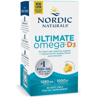 Nordic Naturals Ultimate Omega + Co Q10, 60 softgel kapslí