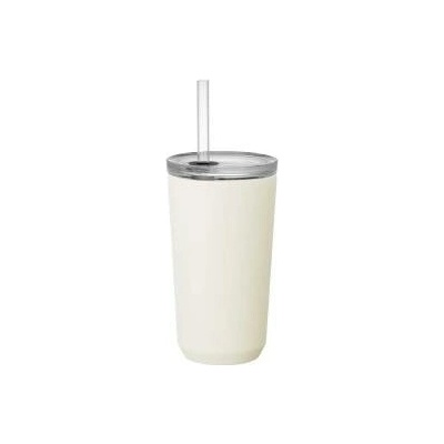 Kinto To Go Tumbler termohrnek s brčkem 480 ml white