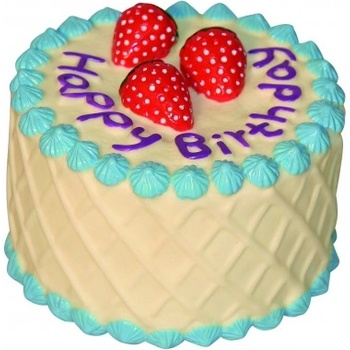 LEOPET Играчка за куче - Латексова торта за Рожден Ден, със звук - 10 см - 1 бр, leopet Италия, 35636/k82310