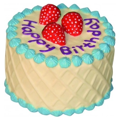 LEOPET Играчка за куче - Латексова торта за Рожден Ден, със звук - 10 см - 1 бр, leopet Италия, 35636/k82310